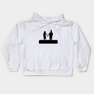 Couple holding hands Kids Hoodie